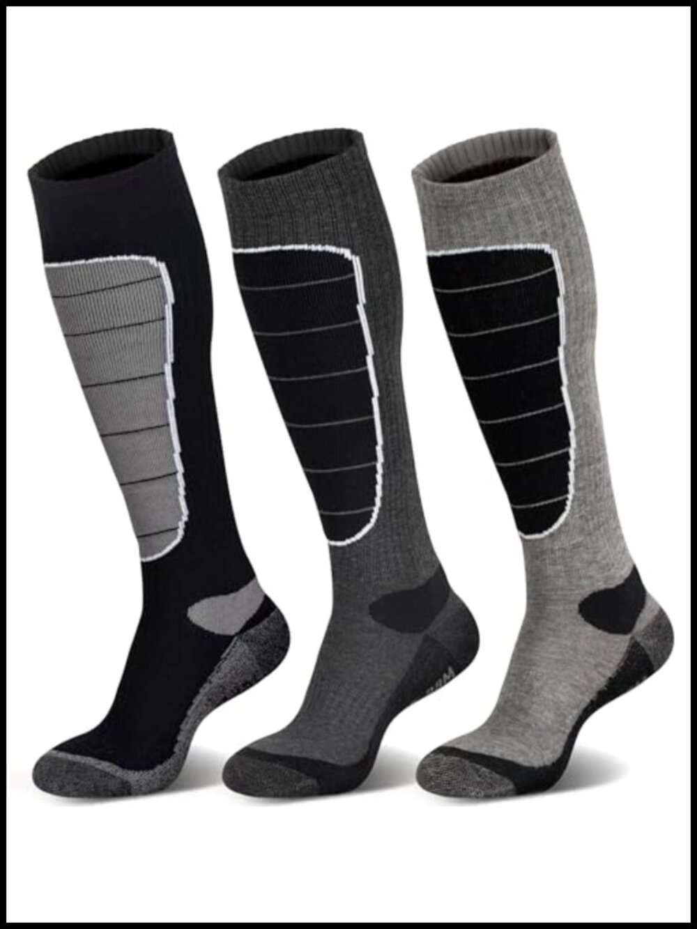 Unisex Knee High Merino Wool Ski Snowboard Socks Cushioning Thermal